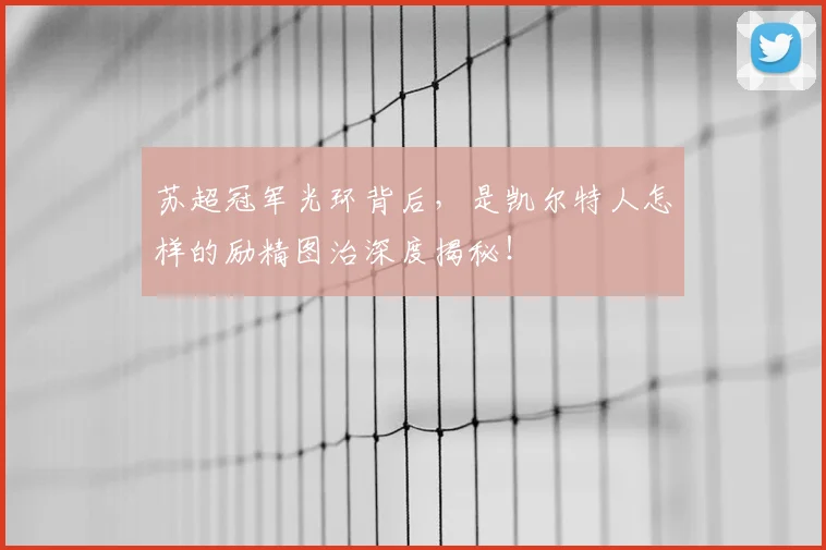 苏超冠军光环背后，是凯尔特人怎样的励精图治深度揭秘！