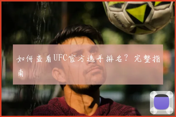 如何查看UFC官方选手排名?完整指南